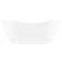 Sheba 67" Solid Surface Soaking Double Slipper Freestanding Tub with Integrated Drain and Overflow
