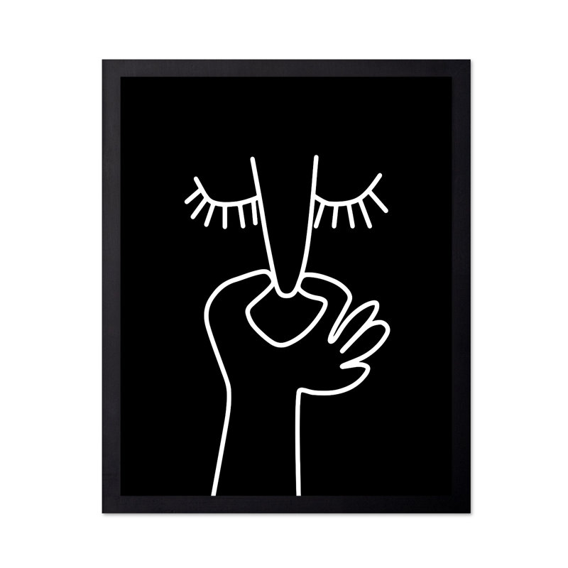 Hold Your Nose No2, Black Framed, Poster, 12"H x 16"W