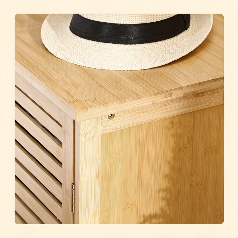 Rustic 3-Door Shoe Cabinet
