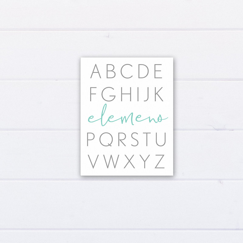 « alphabet vrille », art sur toile