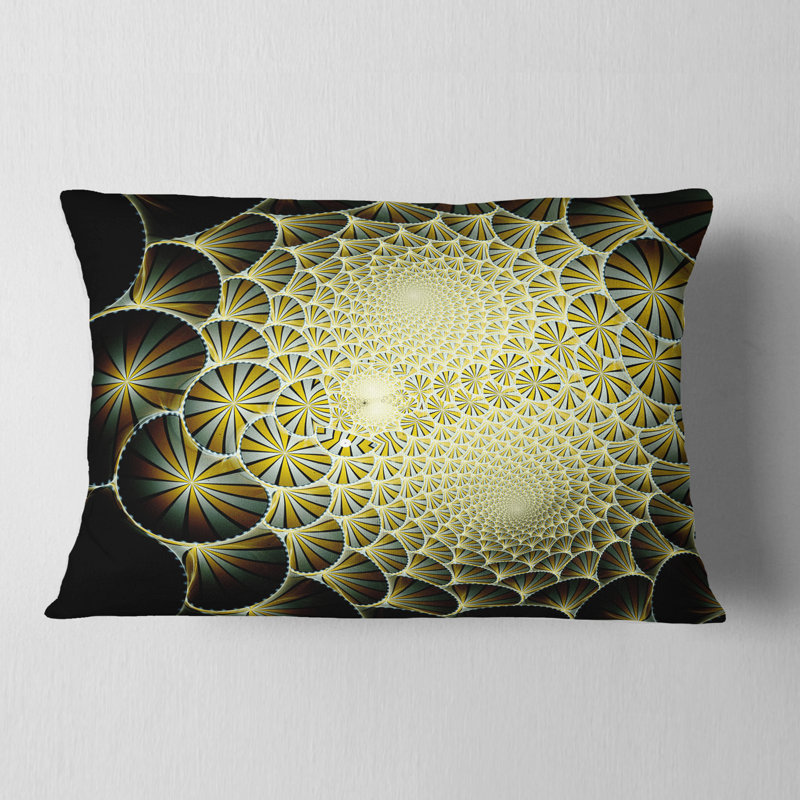 Coussin lombaire à conception fractale unique et symétrique floral