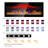 Ultra Thin 60 Inch Electric Fireplace, Multi Color Flame & , 1400W Heat, Remote, Protection Features Fireplace 60", Tempered Glass Front, Flames Changing Feature-1621255932