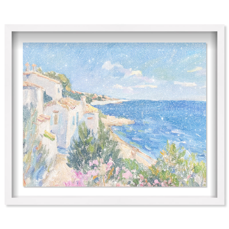 Henri Matisse Interpreted Town III Shadowbox Nautical & Beach Print by Oliver Gal, Black Frame, 20 x 16, White Frame