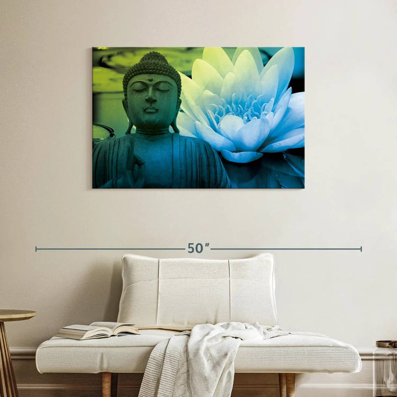 Bouddha Adella, méditation, lotus, H 26 po x l 39 po