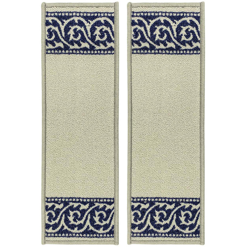 Tapis d'escalier antidérapants lavables à la machine, taille 8,5 po x 26 po, Ensemble de 2