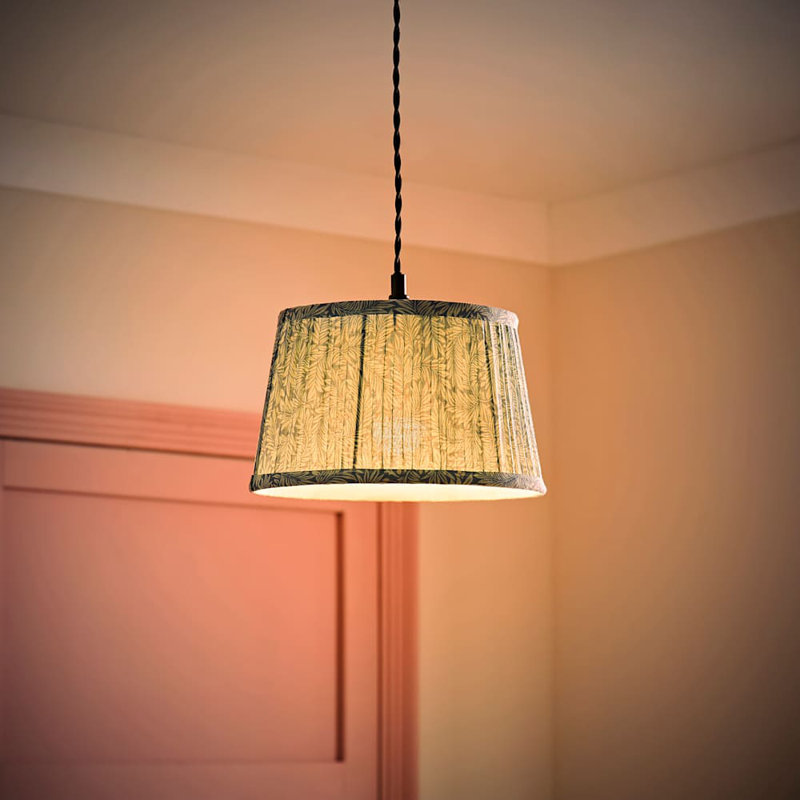 Clymer Linen Blend Empire Lamp Shade ( Slip-On ) in Blue, 15cm H x 25cm W x  25cm D