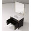 Meuble-lavabo en chêne noir avec comptoir en marbre de culture Miroir - Armoire de rangement spacieuse à fermeture douce 36 W x 22 P