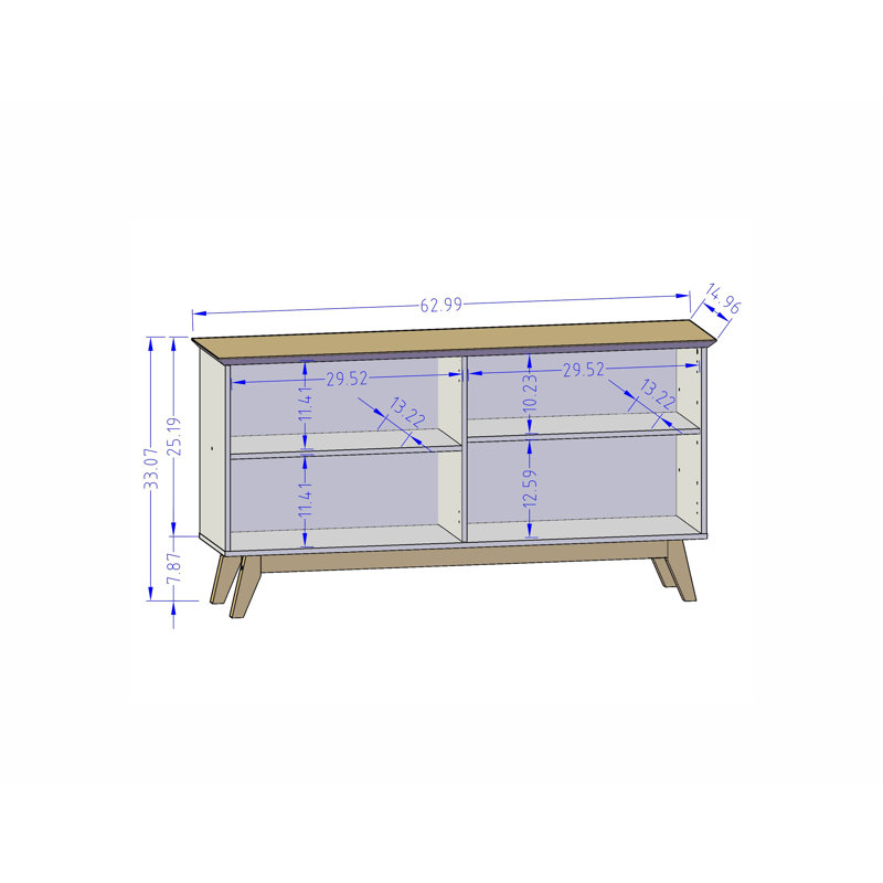 Mapleton 62.99'' Sideboard, Black and Cinnamon