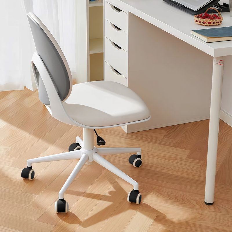 Blue Elephant Fabric Task Chair, White