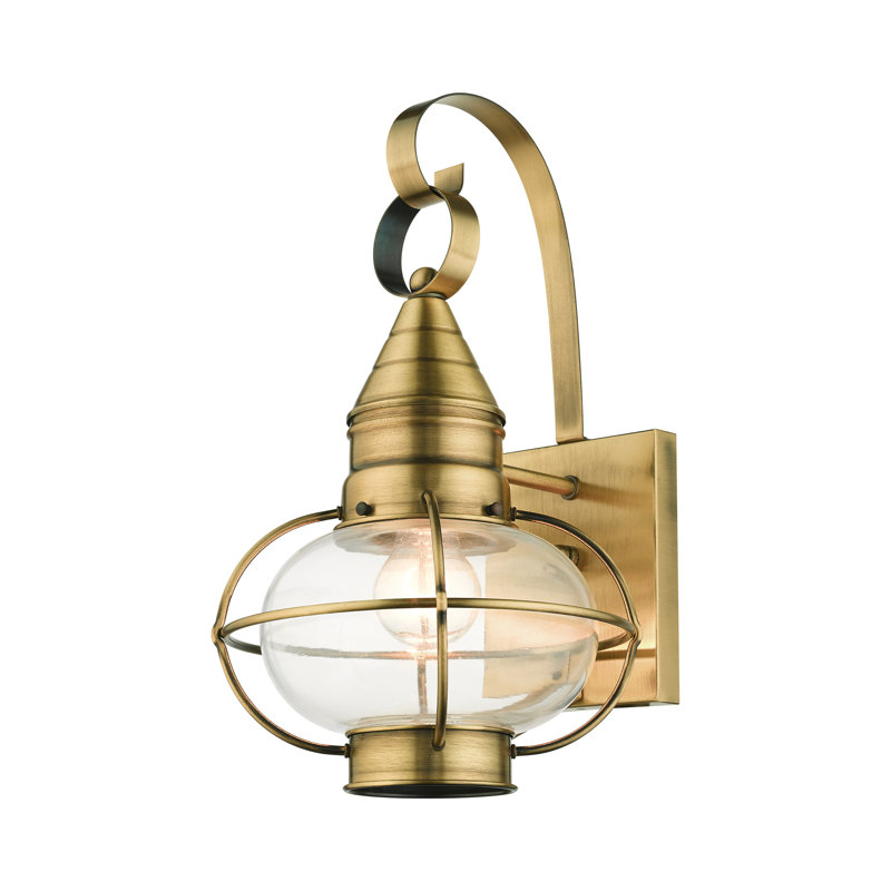 Aster Wall Light, Antique Brass, 14.75"H x 8.75"W x 9.75" D