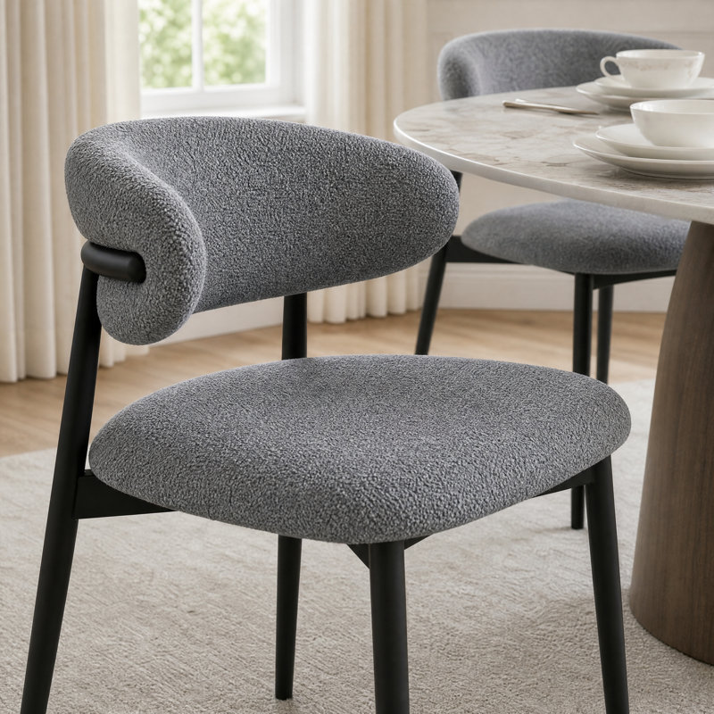 Ensemble de table de salle à manger à piédestal Amberly, 29"H x 59"L x 59"W, 7 Pieces: Table, 6 Chairs, Pandora