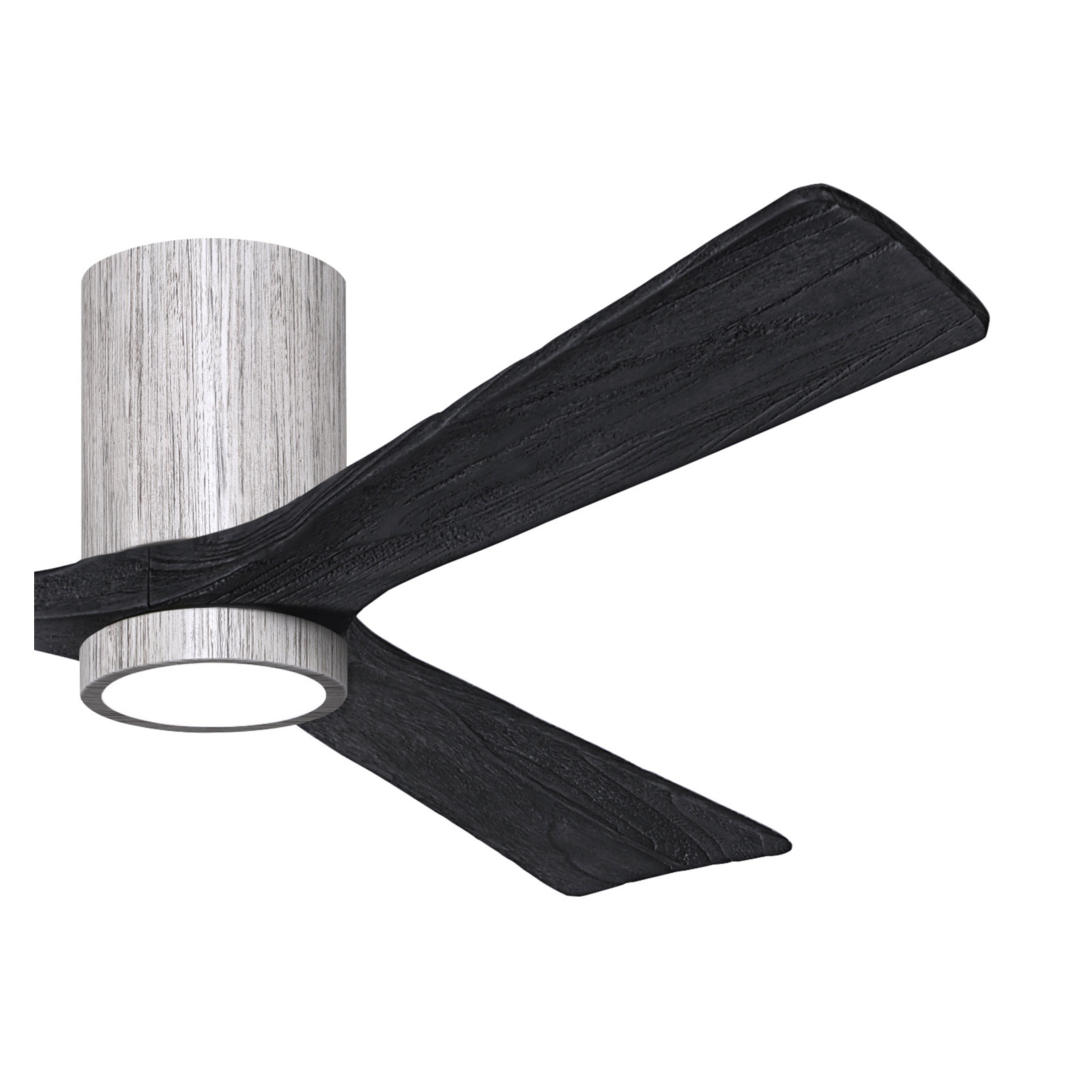Olivier 3 Blade Ceiling Fan with LED Light Kit, Matte Black, Barn Wood Tone, 60"