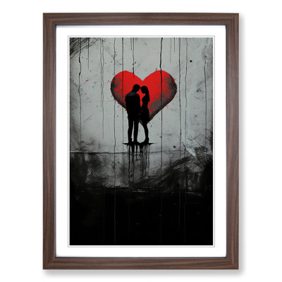 Lovers Minimalism No.2 - Single Picture Frame Print on Wood