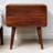 Solid Wood Large Curved Chestnut Bedside