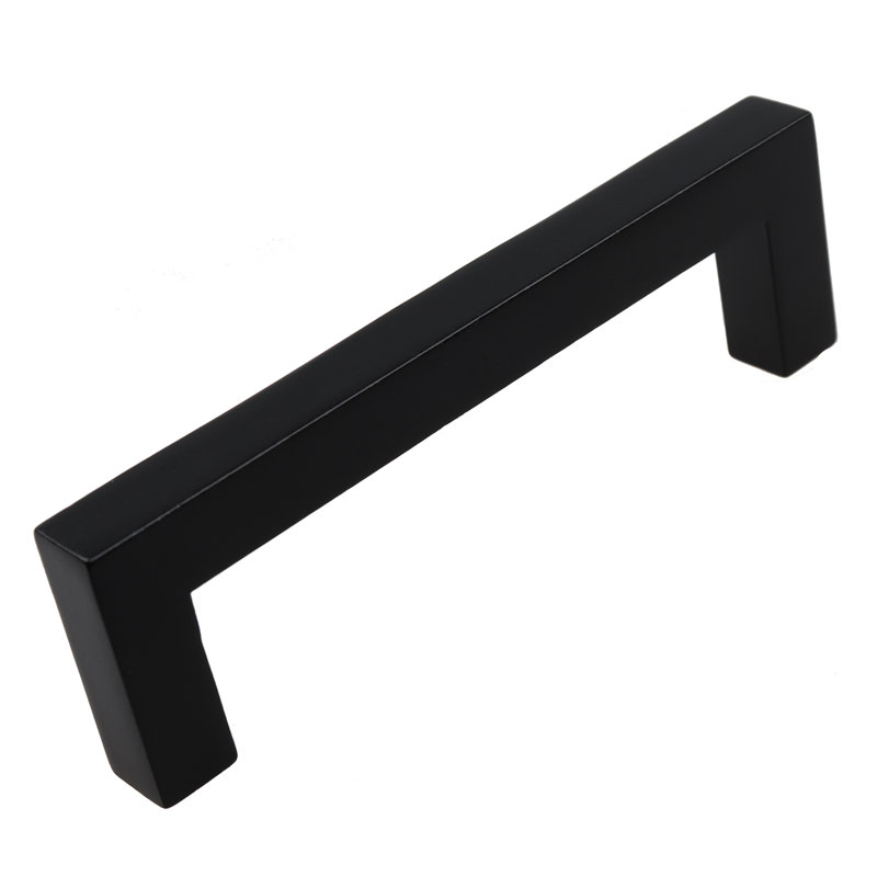 Kingston Collection Solid Square Bar Pull, Matte Black, 3.75"