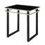 Ensemble de tables basses et de bout modernes 3 pièces avec plateau en verre trempé et structure en métal, parfait pour les salons élégants