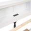 Lit plateforme de rangement haut de gamme en bois massif, design moderne idéal pour les chambres confortables