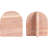 Crimson Archways Travertine Bookends, Red
