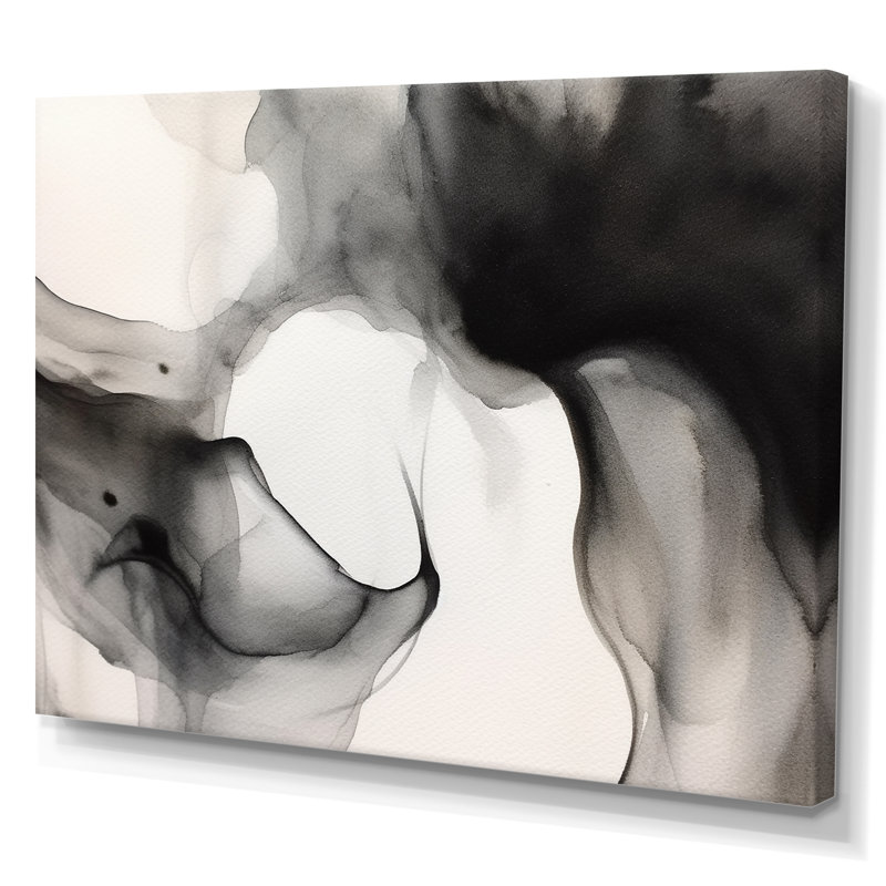 Noir et blanc Pure Serenity II sur toile, H 24 po x l 32 po x P 1 po, Toile tendue