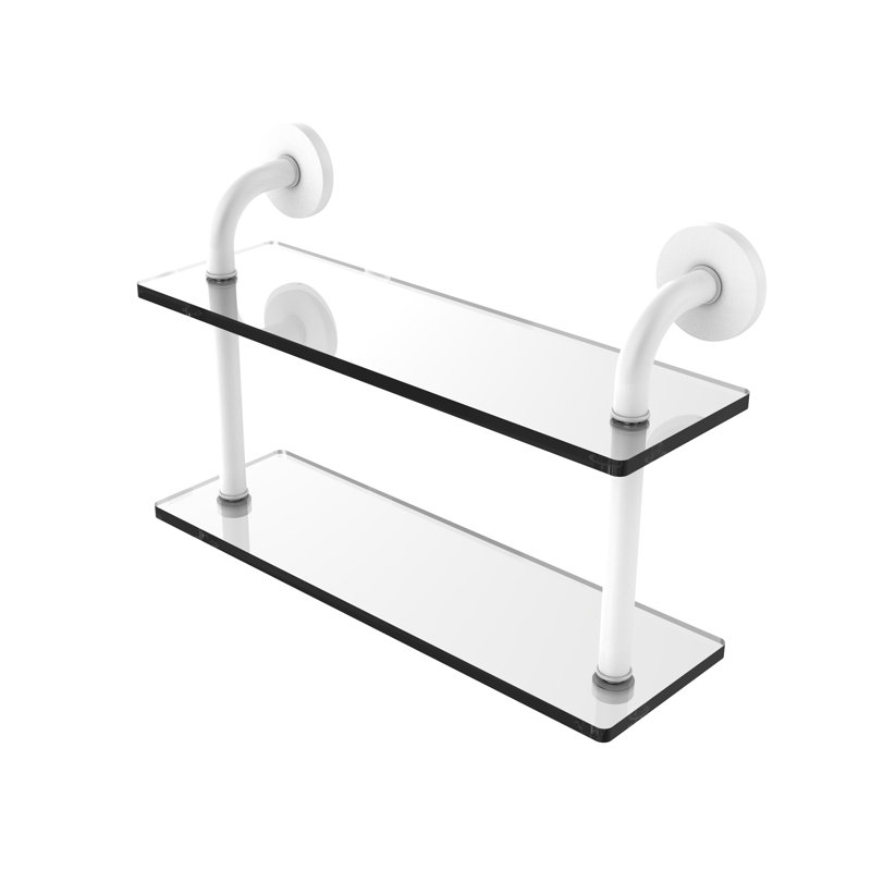 Tioga 2 Piece Tiered Shelf, Matte White