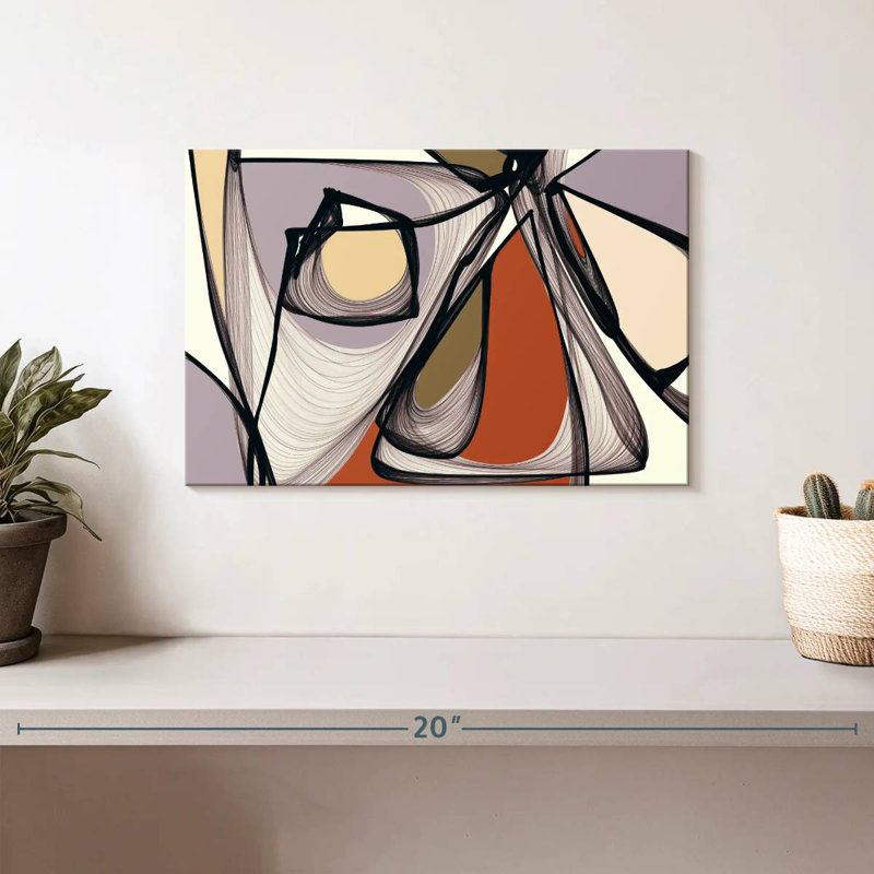 Avery Mid Century Modern Abstract II, H 8 po x l 12 po