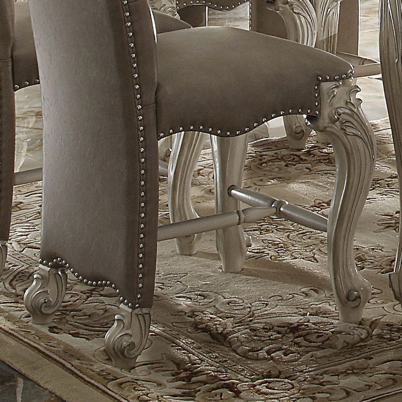 Chaise rembourrée à hauteur de comptoir (ensemble de 2), Brun