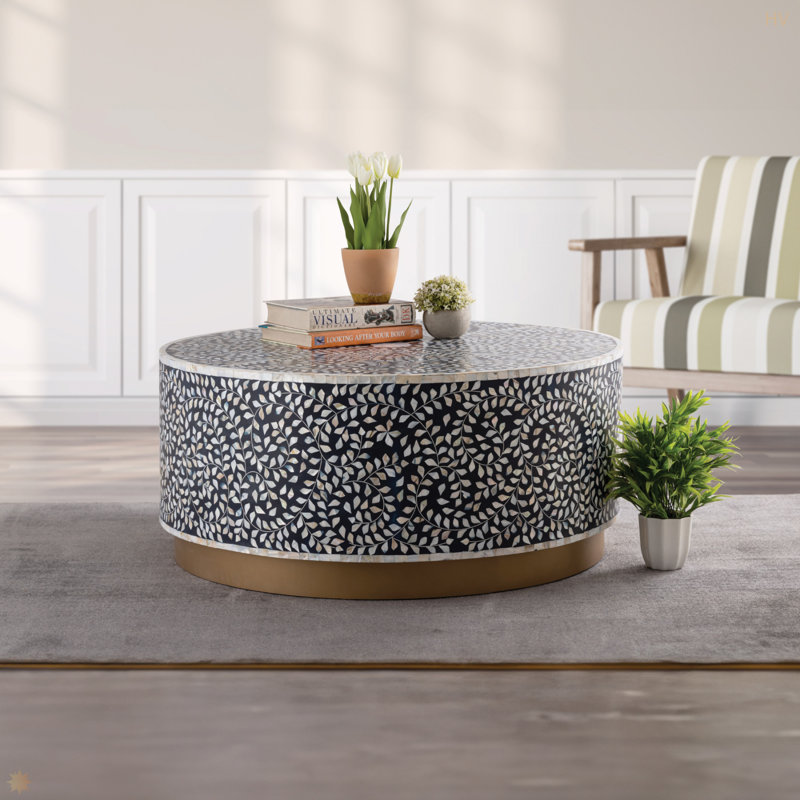Table basse Luxe bleu marine