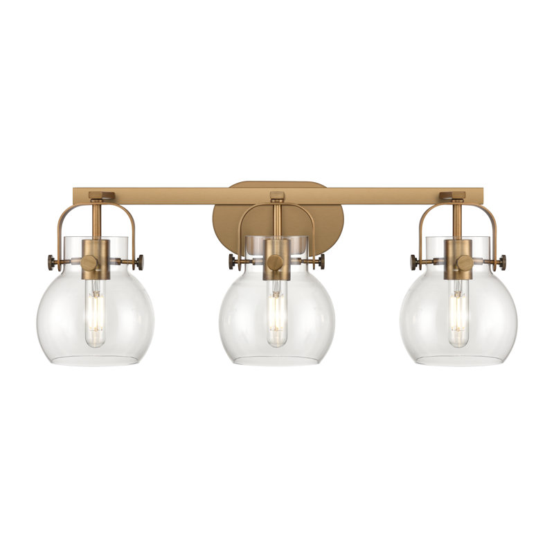Skerry 3 - Light Dimmable Vanity Light, Brushed Brass, Clear