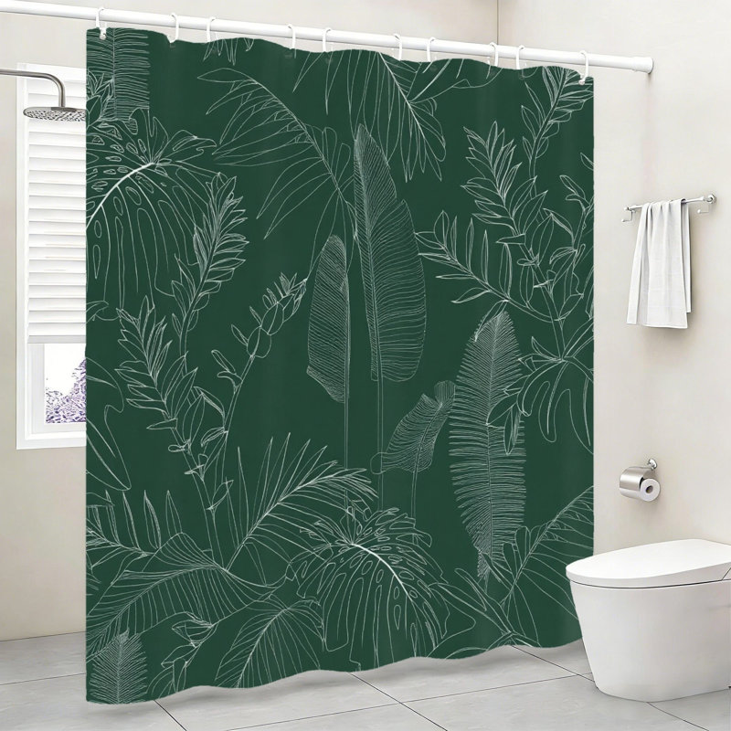 Rideau de douche Tropical Leaf Line