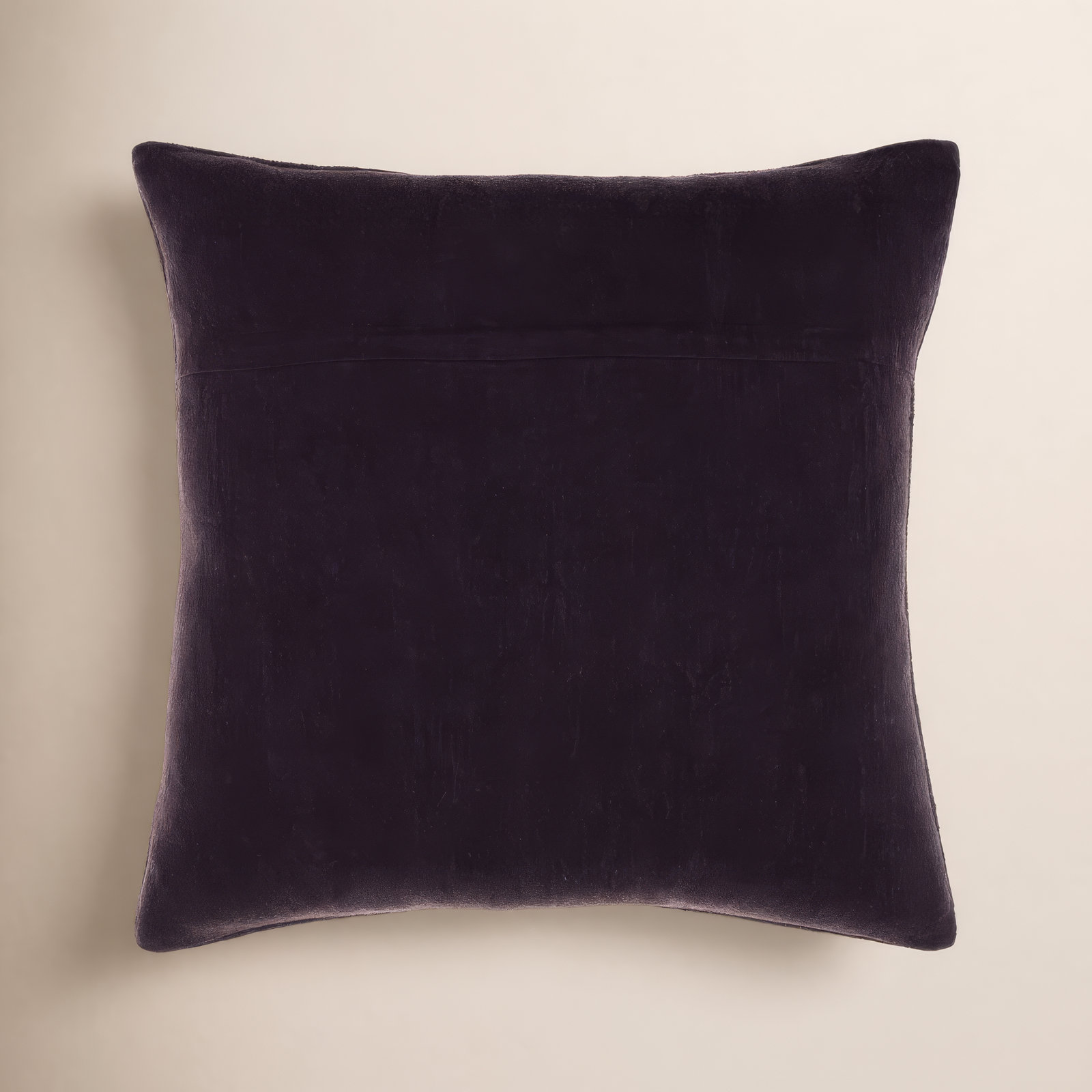Dunbar Striped Cotton Pillow Cover, 18" x 18", Dark Purple