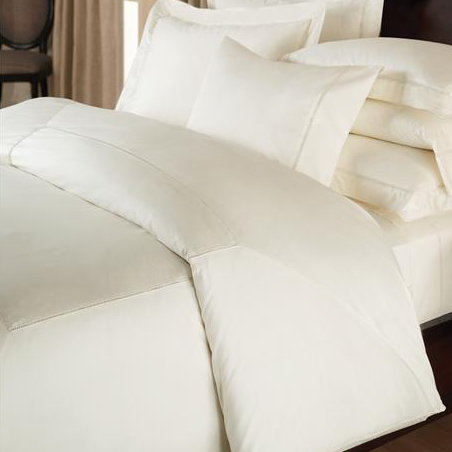 Ensemble de draps en percale 100% coton 400 fils Ambience, Ensemble de draps pour très grand lit + un drap-h, Crème