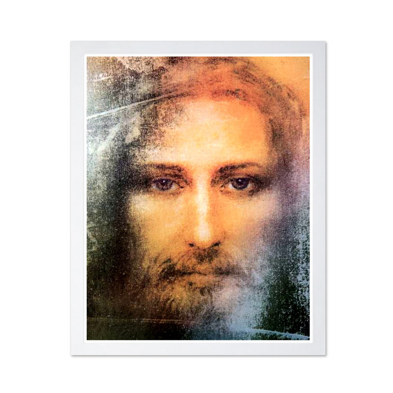 Visage de Jésus-Christ, Affiche, H 12 po x l 16 po, Encadrement blanc
