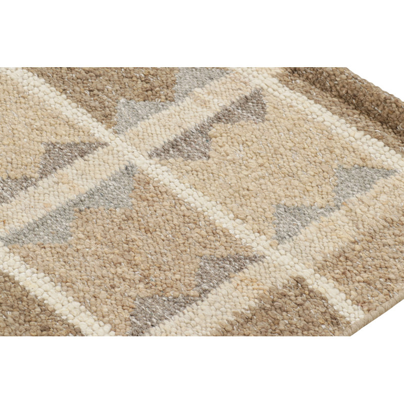 Scandinavian Wool Geometric Area Rug, Rectangle 6' x 9'