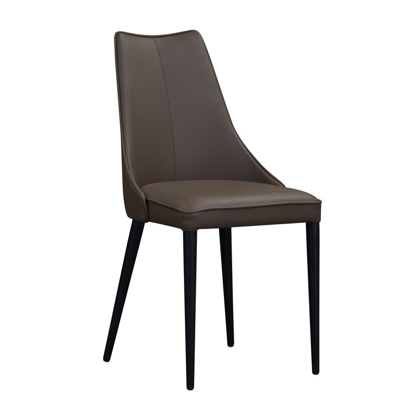 Leather Upholstered Dining Chair, Chocolate