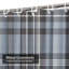 Rideau de douche à carreaux gris anthracite avec 12 crochets-676143572