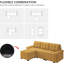 Canapé modulaire modulaire en velours 4 pièces-822568175