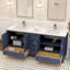 Meuble-lavabo double autoportant 72 po avec plateau en quartz blanc Rooh-92872002