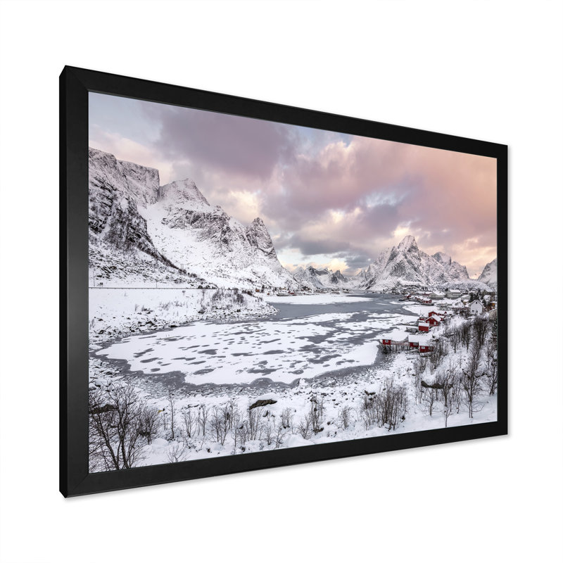 Winter Winter In Alaska sur impression sur toile, Cadre photo noir, H 30 po x l 40 po x P 1,5 po