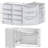 L-shaped Reception Desk With Counter, Glass Retail Counter Desk Display Case, 2 Drawers