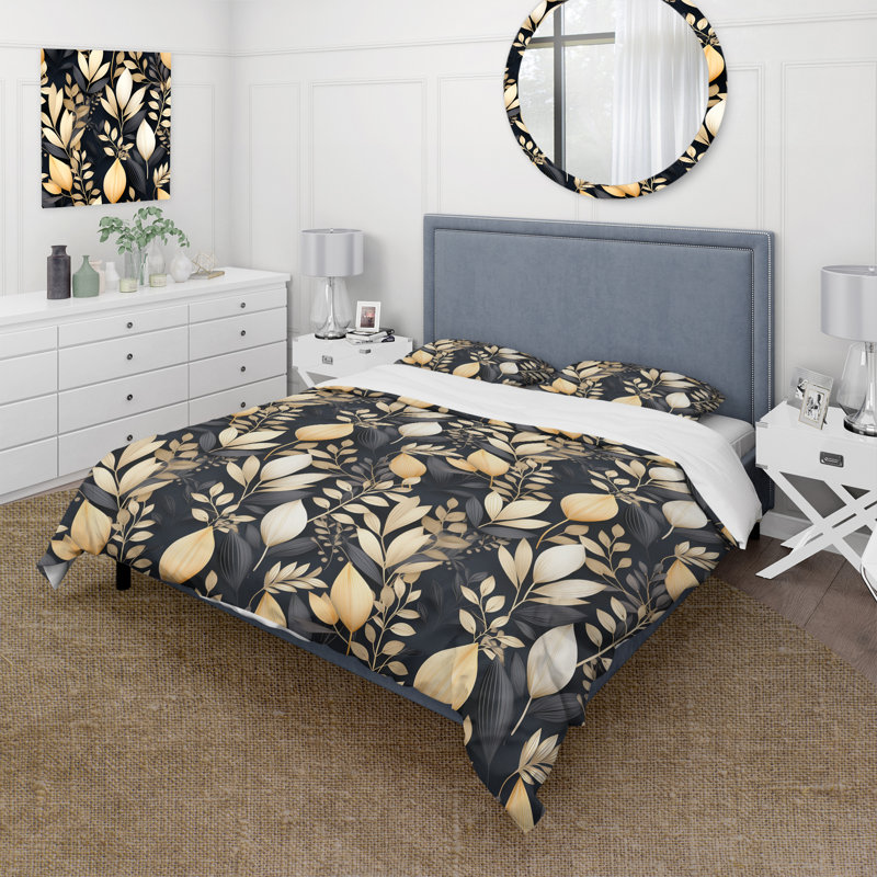 Ensemble de housse de couette Maizah, Housse de couette simple + 1 taie décorative stan