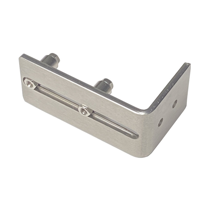 Brushed Nickel Two Wheel Adjustable Wall Mount Floor Guide