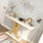 Narrow Entryway Foyer Table with Geometric Base-384561108