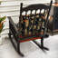 Chaise berçante en bois massif avec dossier haut Retro