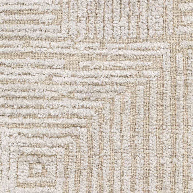 Tapis taupe noué à la main Sabbah, Rectangulaire 8 pi x 10 pi