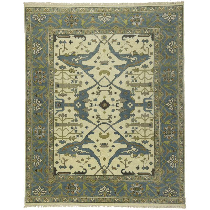 Tapis oriental floral Oushak 9X12