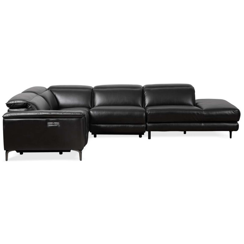 Canapé modulaire inclinable Zander - Polyuréthane noir