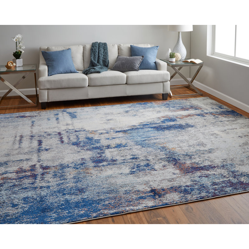 Groh Pappalardo Abstract Contemporary Area Rug, Multi/Ivory, Rectangle 10' x 14'