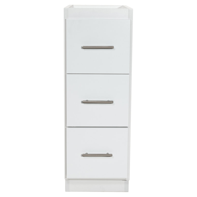 Tiroirs de bureau H 34,5 po x P 21 po Simplicity, H 34,5 po x l 12 po x P 21 po, Blanc satiné