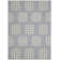 Chevella Flatweave Hand-Woven White Criss-Cross Design Gray Abstract Wool/Cotton Blend Dhurrie Rug