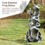 Statue de jardin grenouille empilée Zachary